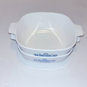 Vintage Corning Ware Set of 2 Casserole Dishes